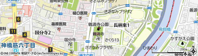 鶴満寺公園周辺の地図