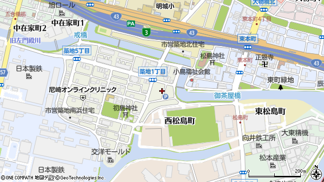 〒660-0858 兵庫県尼崎市築地の地図