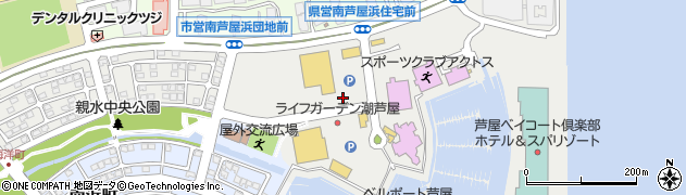 兵庫県芦屋市海洋町周辺の地図