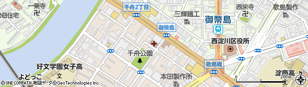 西淀川区在宅サービスセンター周辺の地図