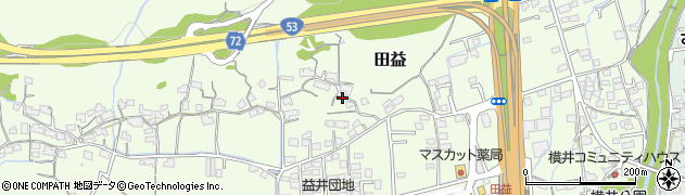 岡山県岡山市北区田益周辺の地図