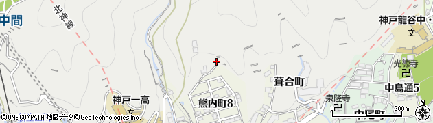 兵庫県神戸市中央区葺合町（滝寺山）周辺の地図