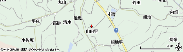 愛知県知多郡南知多町片名山田平周辺の地図