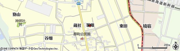 愛知県豊橋市原町（峯畑）周辺の地図