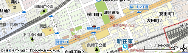 株式会社テンポス．（ＴＥＭＰＯＳ．）六甲道店周辺の地図