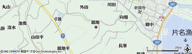 愛知県知多郡南知多町片名親地周辺の地図