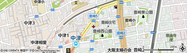 大阪府大阪市北区豊崎5丁目周辺の地図