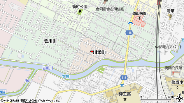 〒514-0044 三重県津市川添町の地図