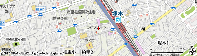 塚本文化センター周辺の地図