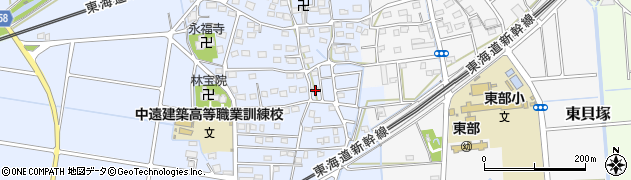 静岡県磐田市西貝塚1448周辺の地図