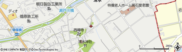 兵庫県明石市魚住町清水1389周辺の地図