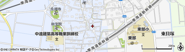 静岡県磐田市西貝塚1450周辺の地図