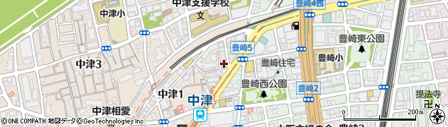 大阪シティ信用金庫中津支店周辺の地図
