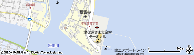 三重県津市なぎさまち周辺の地図