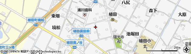 愛知県豊橋市植田町（中ノ堀）周辺の地図
