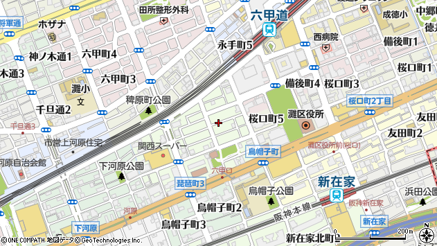 〒657-0041 兵庫県神戸市灘区琵琶町の地図