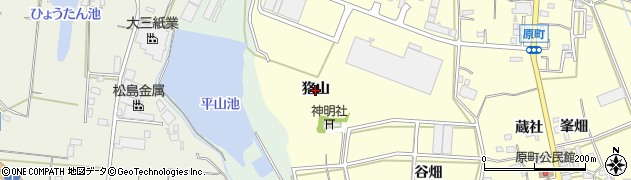 愛知県豊橋市原町（狢山）周辺の地図