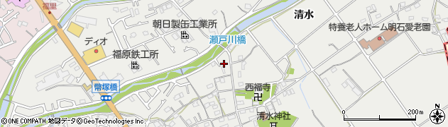 兵庫県明石市魚住町清水1538周辺の地図