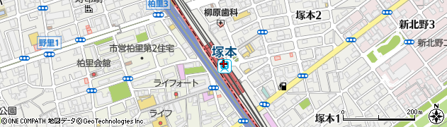 塚本駅周辺の地図