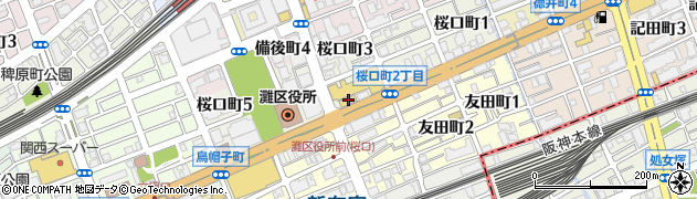 ファミリーマート灘桜口店周辺の地図