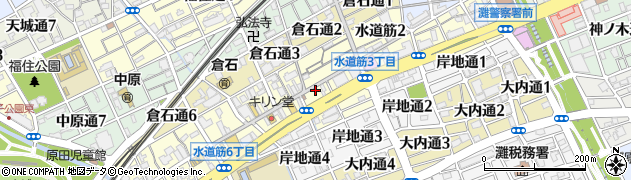 兵庫県神戸市灘区水道筋周辺の地図