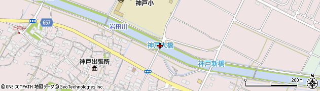 神戸橋周辺の地図