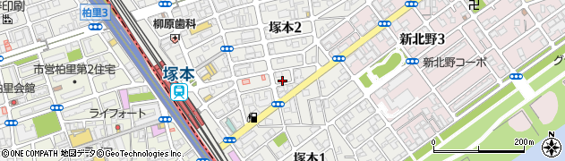 おべんとプラザ塚本店周辺の地図