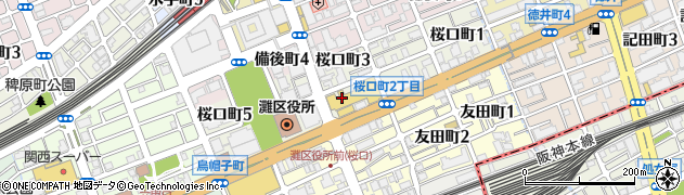 ドラッグストア　ライフォート六甲店周辺の地図