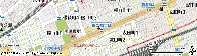 コスモス調剤薬局　パニエ六甲店周辺の地図
