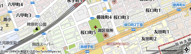 六甲道南公園周辺の地図