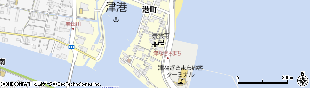 三重県津市港町周辺の地図