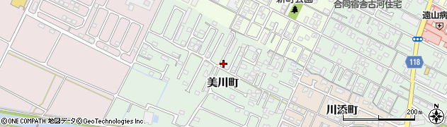三重県津市美川町周辺の地図