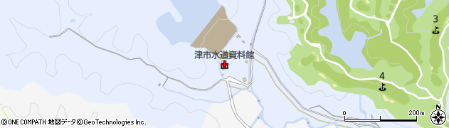 津市水道資料館周辺の地図