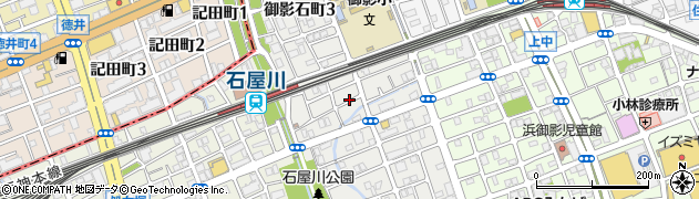 兵庫県神戸市東灘区御影石町周辺の地図