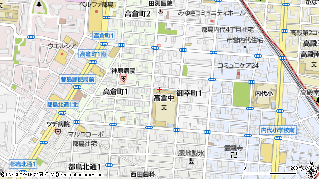 〒534-0012 大阪府大阪市都島区御幸町の地図