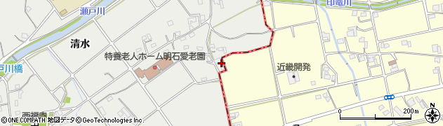 兵庫県明石市魚住町清水1430周辺の地図