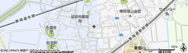 静岡県磐田市西貝塚1555周辺の地図