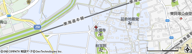 静岡県磐田市西貝塚1572周辺の地図