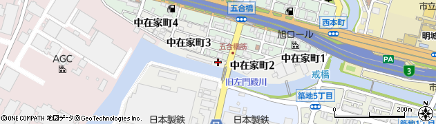 兵庫県尼崎市中在家町周辺の地図