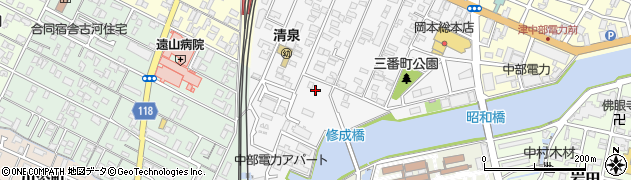 三重県津市南丸之内3周辺の地図