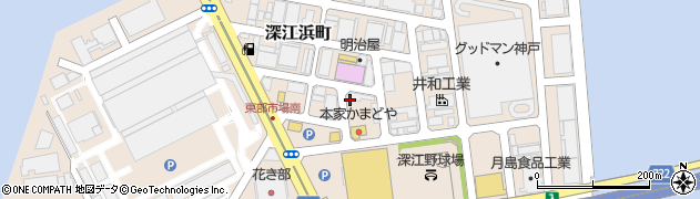 兵庫県神戸市東灘区深江浜町周辺の地図
