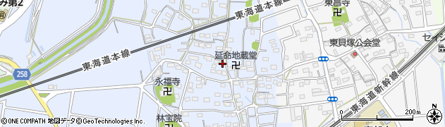 静岡県磐田市西貝塚1623周辺の地図