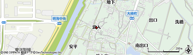 愛知県豊橋市大崎町（浪入）周辺の地図