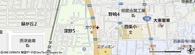 麺場 田所商店 大東店周辺の地図
