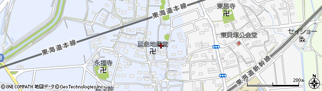静岡県磐田市西貝塚1620周辺の地図