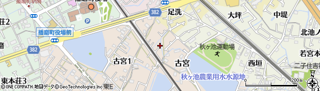 兵庫県播磨町（加古郡）古宮（願満寺）周辺の地図