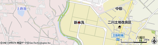 愛知県豊橋市三弥町（新水洗）周辺の地図