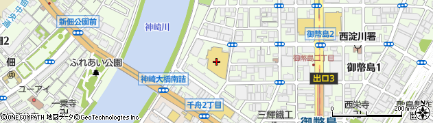 ホームセンターコーナン御幣島店周辺の地図