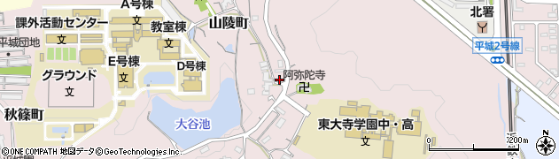 奈良県奈良市山陵町2207周辺の地図