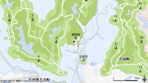〒514-0086 三重県津市片田薬王寺町の地図